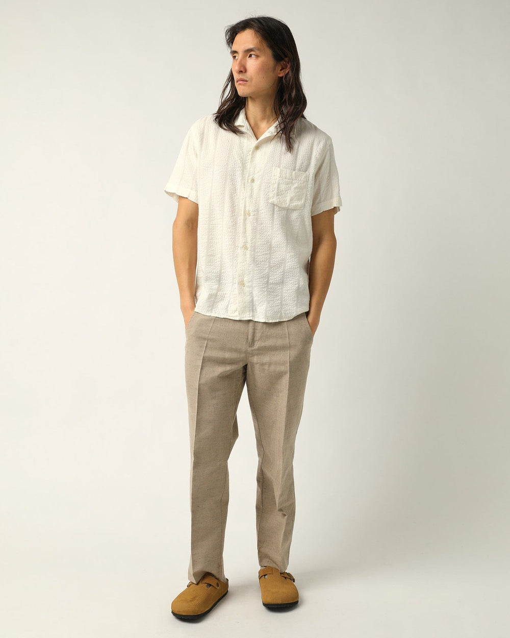 Striped Seersucker Camp Shirt – Only NY
