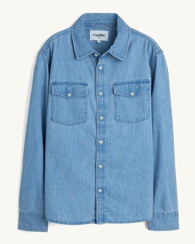 Denim Shirt LS-LS-Original Madras Trading Co. (OMTC)-Corridor