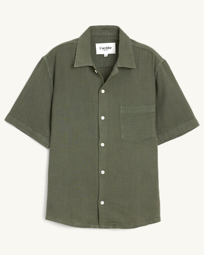 Double Cloth SS - Army-SS Camp w/ 1 Chest Pocket-Ekviraa Designs-Corridor