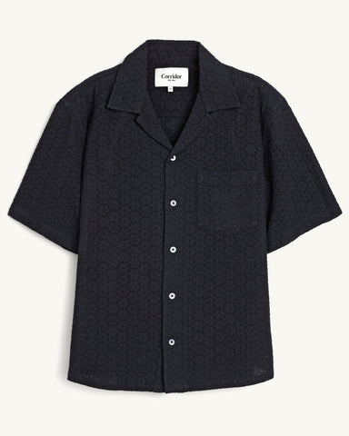 Floral Eyelet SS - Black
