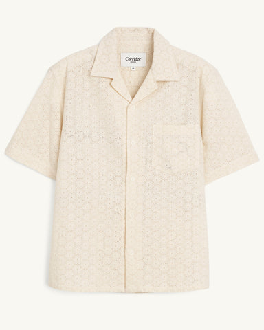 Floral Eyelet SS - Natural