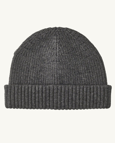 Wool Cashmere Beanie - Grey