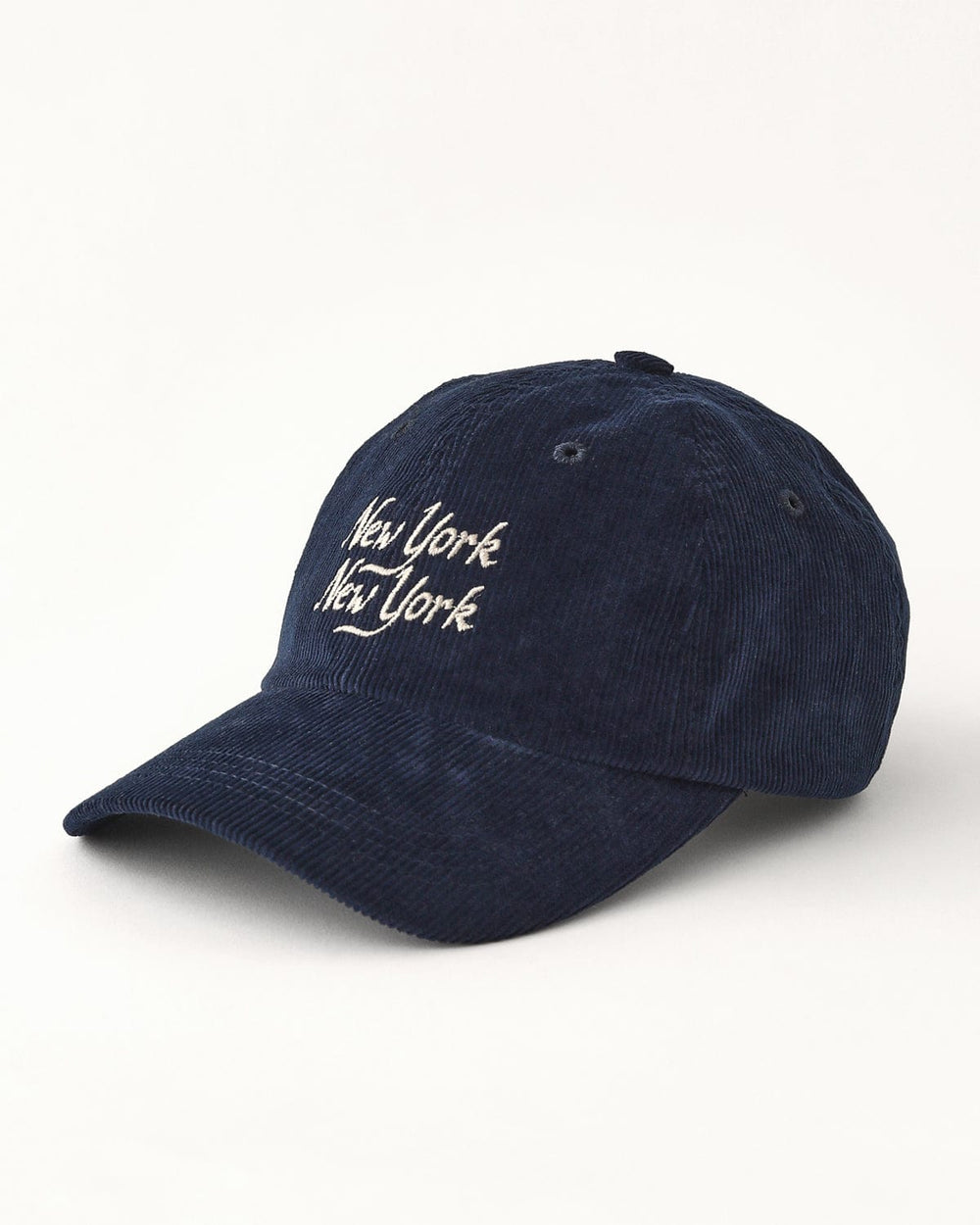 Corduroy Script NY NY Cap - Navy-Cap-Merch Sourcing-Corridor