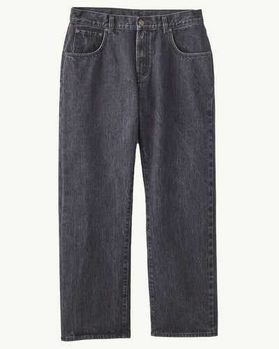 Selvedge 5 Pocket Jean - Washed Black-Jeans-Real-Corridor