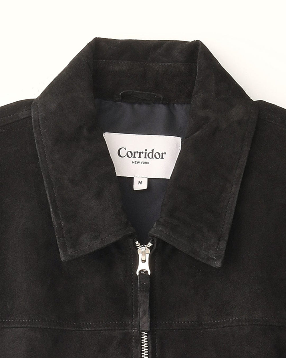 Suede Zip Jacket - Black-Zip Jacket-Corridor-Corridor