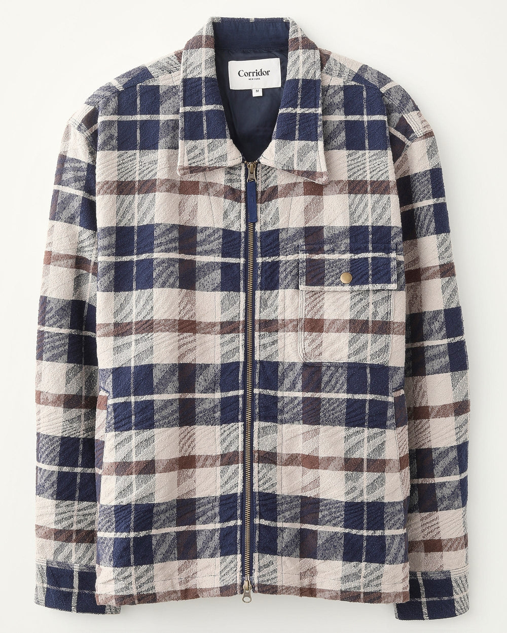 Jacquard Plaid Zip Jacket-Zip Jacket-Corridor-Corridor