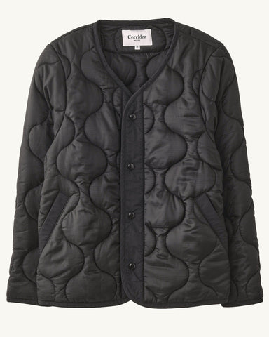 Quilted Liner Jacket - Black