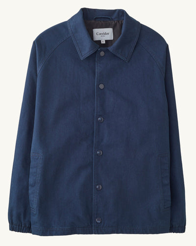 Garment Dyed Coaches Jacket - Navy-Coaches Jacket-Black Q-Corridor