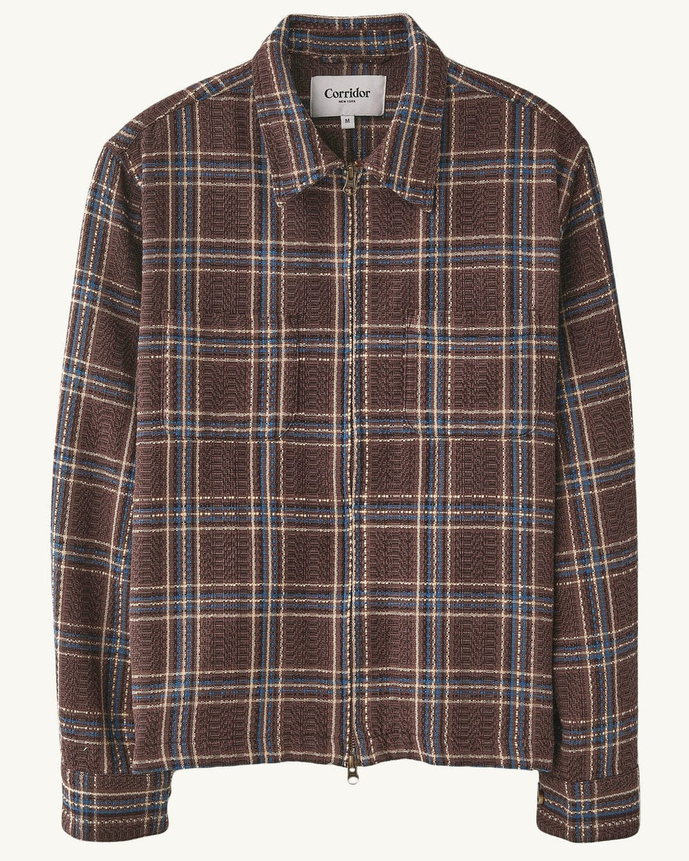 Venice Plaid Zip Shirt-Zip Shirt-Original Madras Trading Co. (OMTC)-Corridor