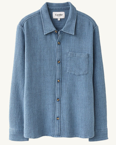 Waffle LS - Washed Indigo
