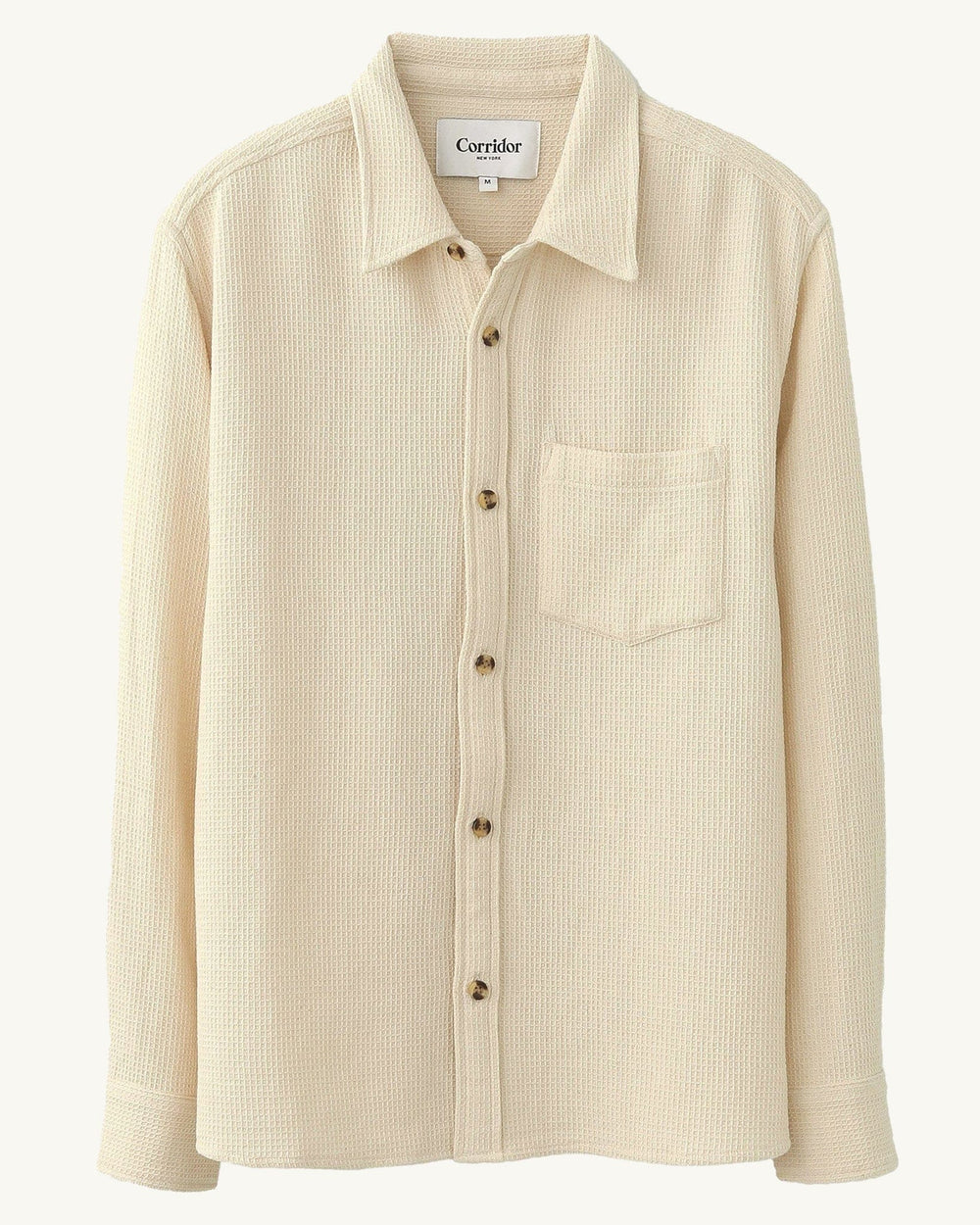 Pigment Dyed Waffle LS - Natural-LS-Original Madras Trading Co. (OMTC)-Corridor