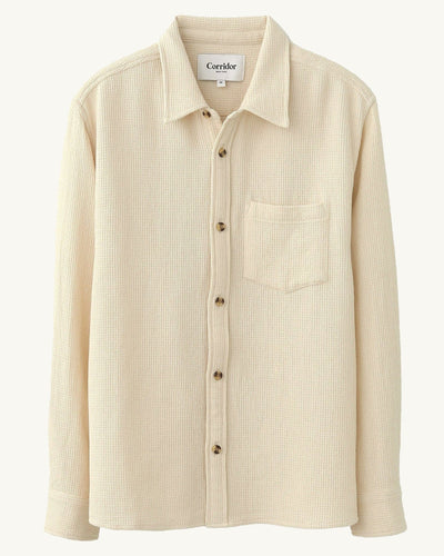 Pigment Dyed Waffle LS - Natural-LS-Original Madras Trading Co. (OMTC)-Corridor
