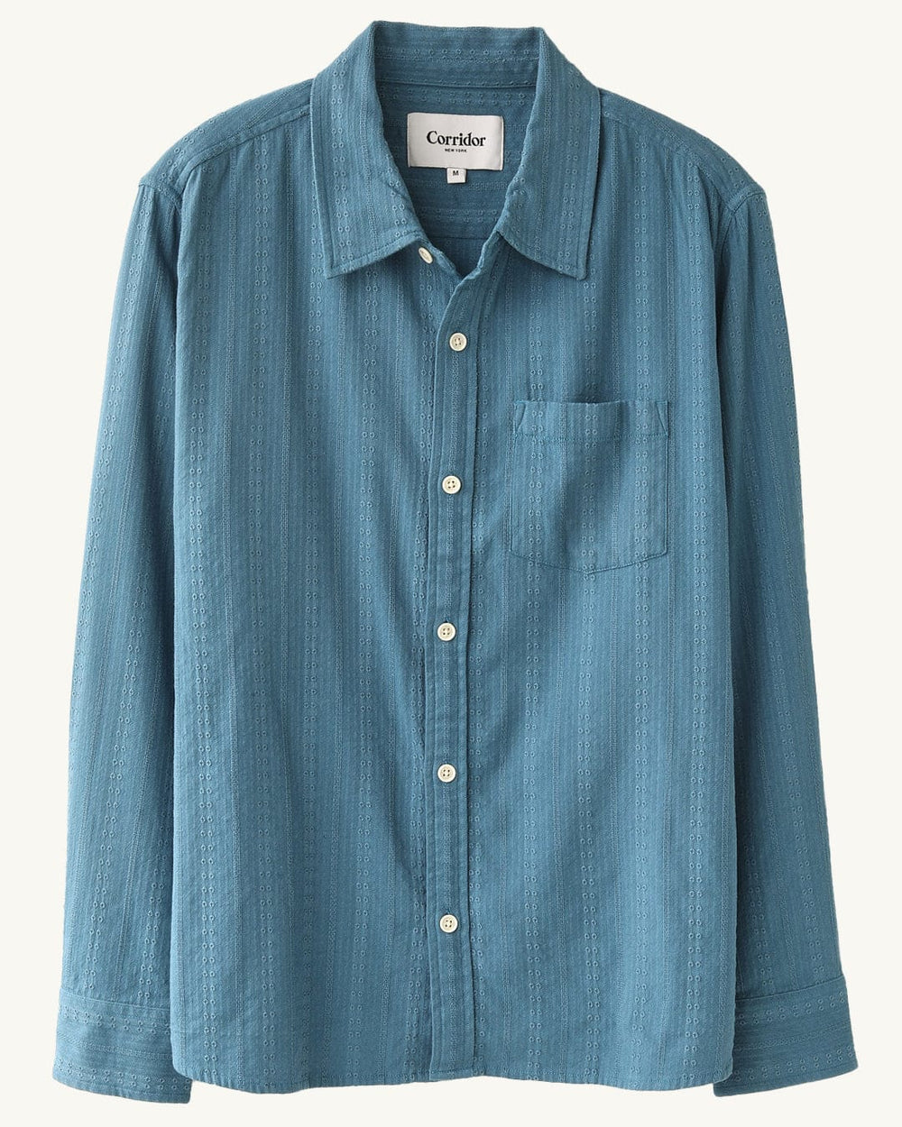 Ripple LS - Blue-Long Sleeve Shirt-Original Madras Trading Co. (OMTC)-Corridor