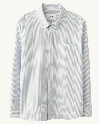 Stripe Oxford LS - Blue