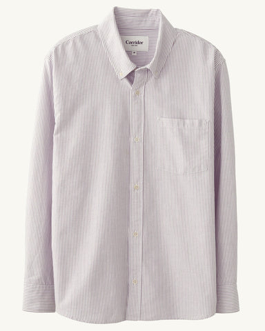 Stripe Oxford LS - Purple