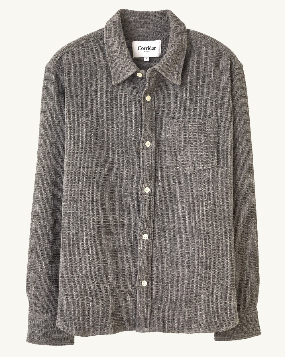 Pigment Dyed Waffle LS - Grey