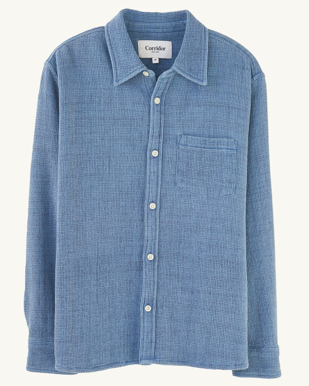 Pigment Dyed Waffle LS - Indigo-LS-Original Madras Trading Co. (OMTC)-Corridor