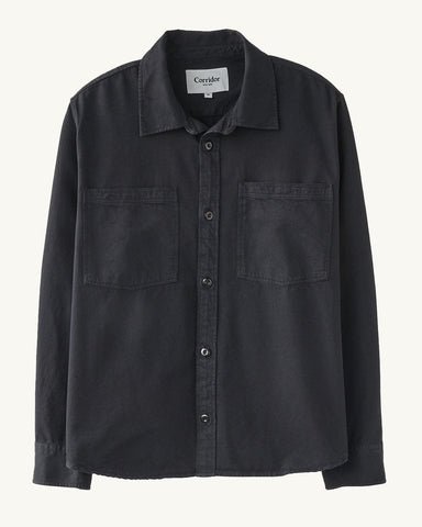 Garment Dye Twill LS - Black