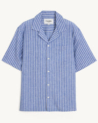 Linen Stripe SS - Blue – Corridor