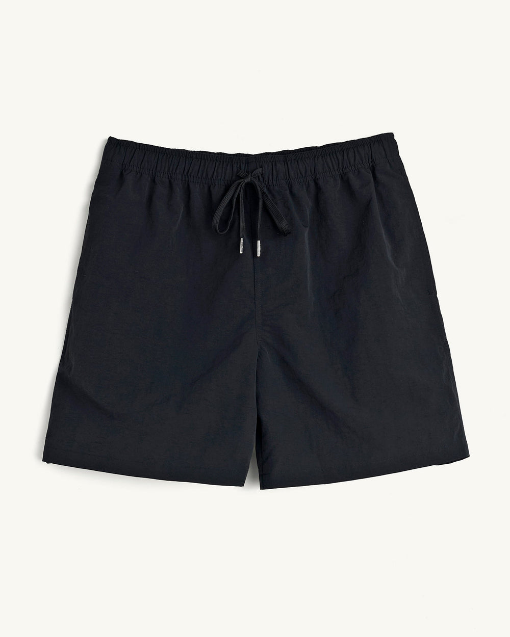 Nylon Drawstring Shorts - Black-Draw String Shorts-Black Q-Corridor
