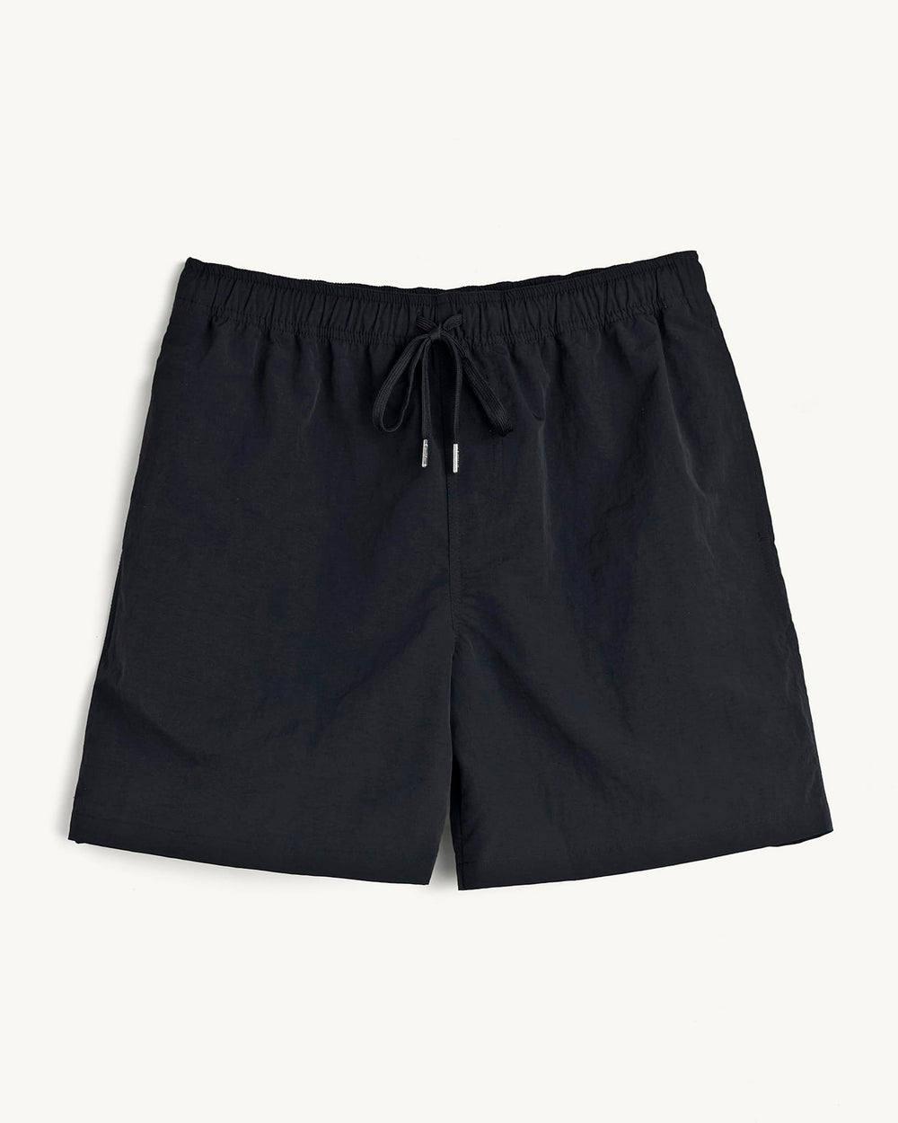 Nylon Drawstring Shorts - Black-Draw String Shorts-Black Q-Corridor