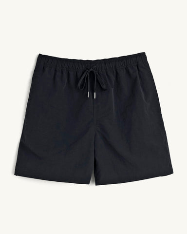 Nylon Drawstring Shorts - Black