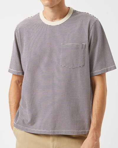 Stripe Tee - Plum-T-Shirt-Siena-Corridor