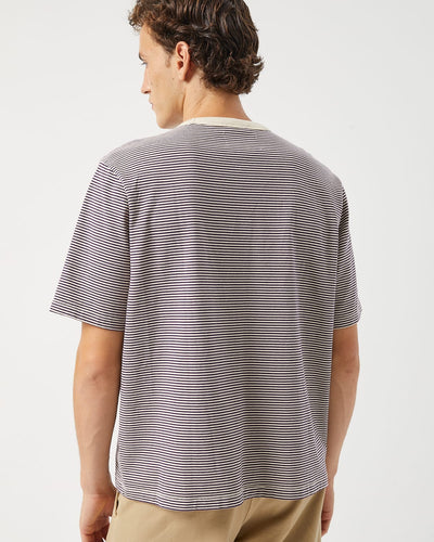 Stripe Tee - Plum-T-Shirt-Siena-Corridor