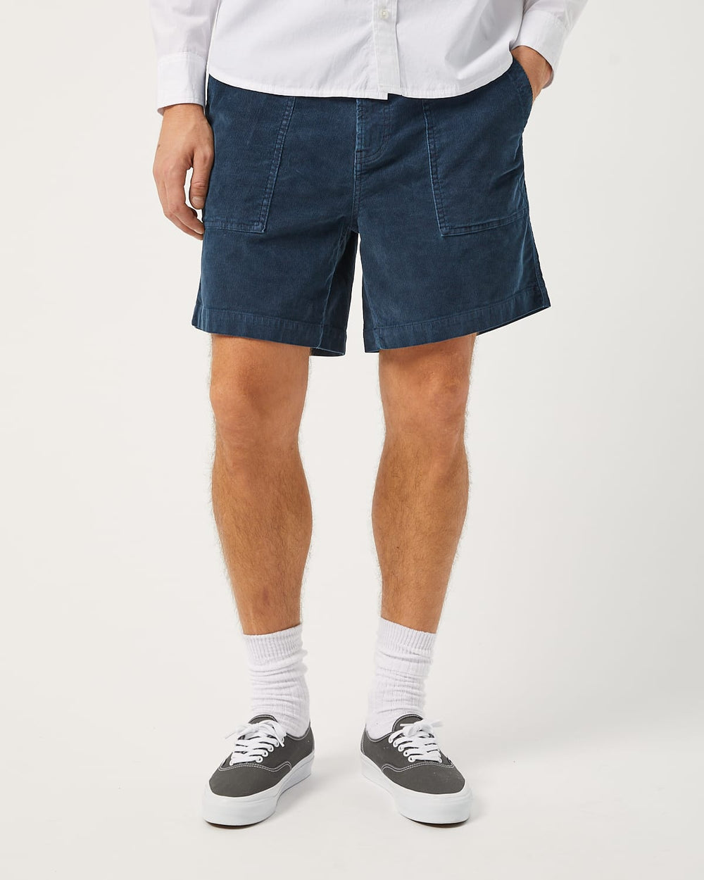 Cord Camp Shorts - Navy-Short-Real-Corridor
