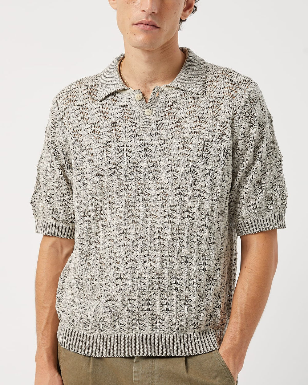 Cable Lace Polo – Corridor