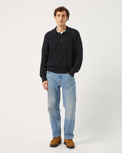LS Slouchy Polo - Black-LS Polo-Alpafina-Corridor