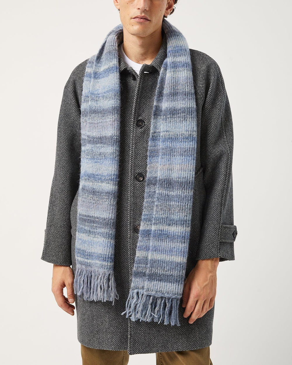Spacedye Alpaca Scarf - Blue-Scarf-Black Q-Corridor