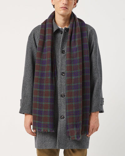 Plaid Cashmere Scarf-Scarf-Everest-Corridor