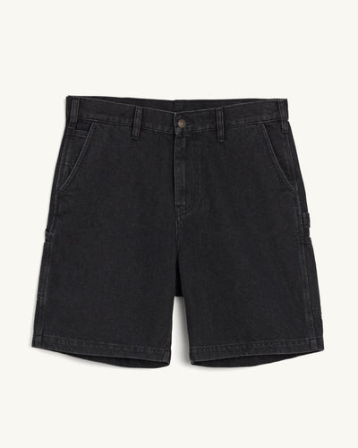 Denim Painter Short - Black-Shorts-Real-Corridor