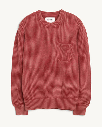 Pocket Crewneck - Red-Crewneck Sweater-Alpafina-Corridor