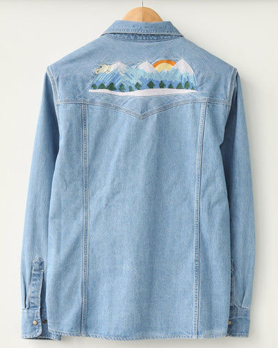 Mountain Embroidery Western