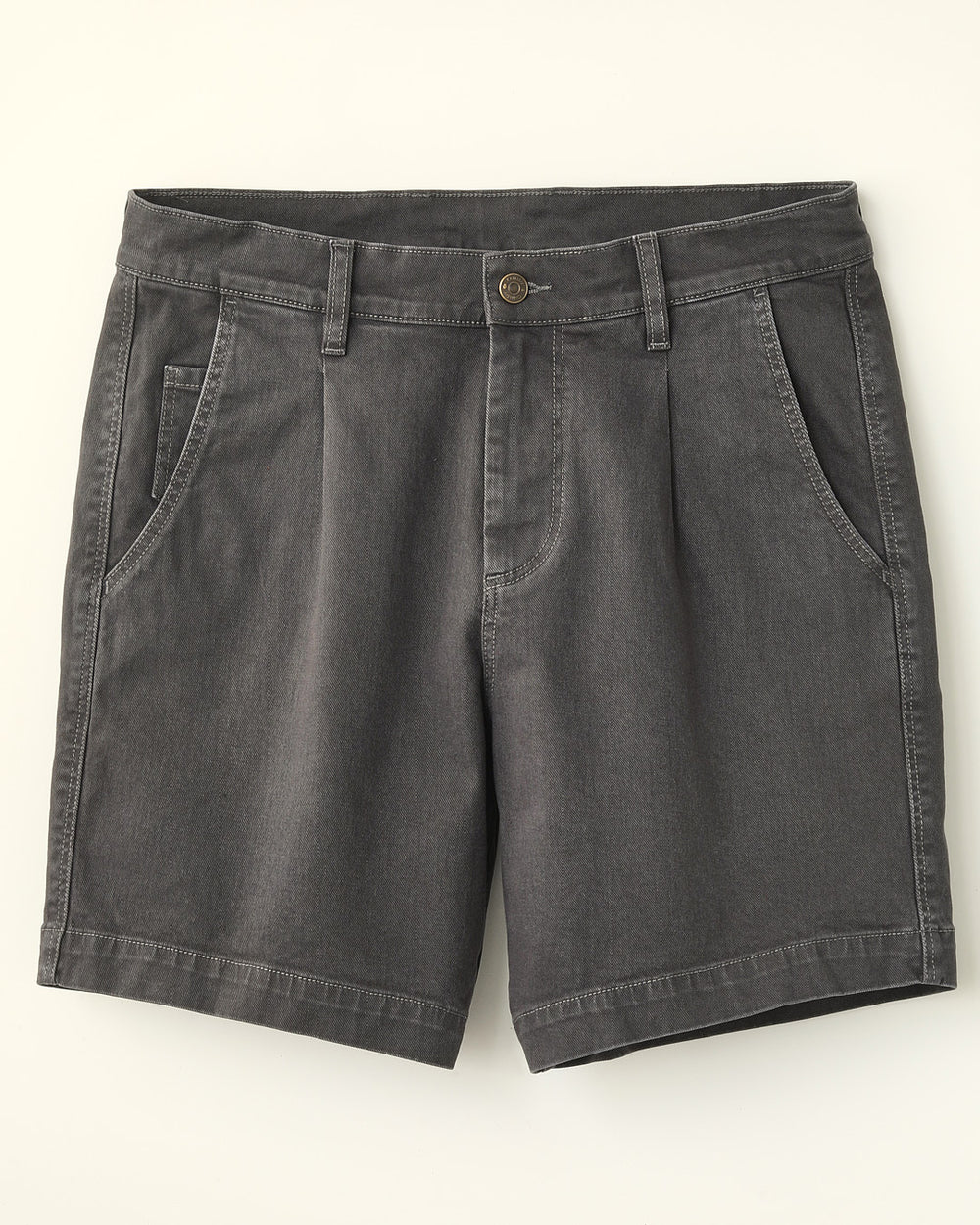 Heavy Twill Pleated Short - Grey-Pleated Short-Corridor-Corridor