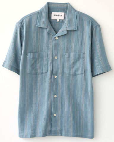Skip Stripe Retro SS Camp - Blue