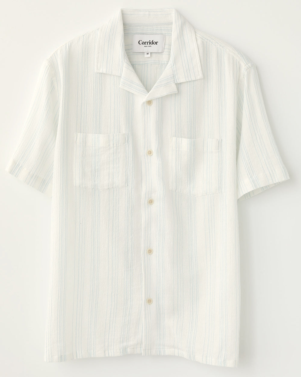 Skip Stripe Retro SS Camp - Natural-SS w/ Camp Collar-Corridor-Corridor