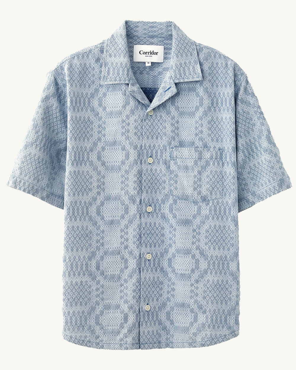 Diamond Jacquard SS Camp-Short Sleeve Shirt-Corridor-Corridor