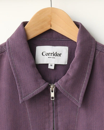 Bedford Cord Zip Jacket - Purple-Zip Shirt-Corridor-Corridor