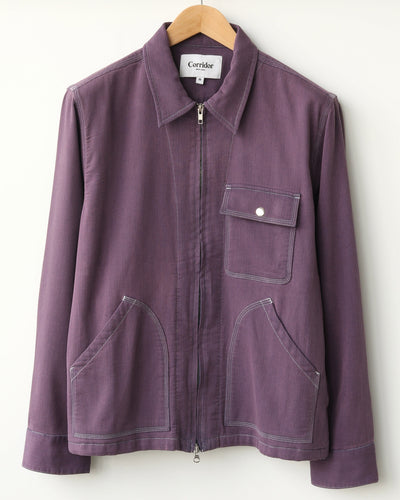 Bedford Cord Zip Jacket - Purple-Zip Shirt-Corridor-Corridor