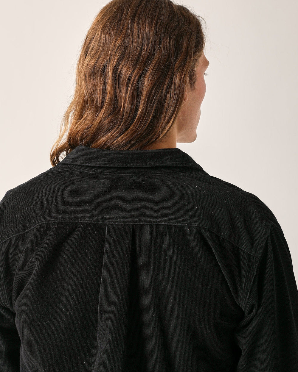 Corduroy Snap Shirt Jacket - Black-Snap Shirt Jacket-Corridor-Corridor