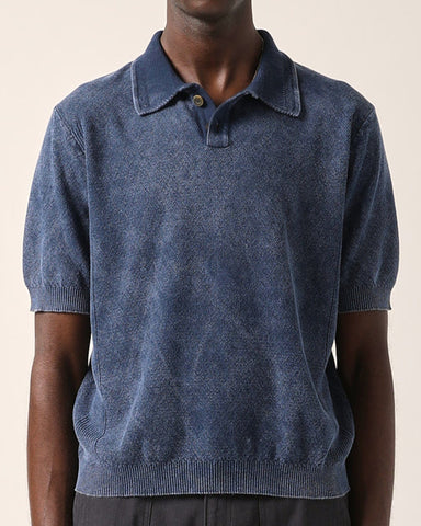 Rice Stitch Polo - Midnight
