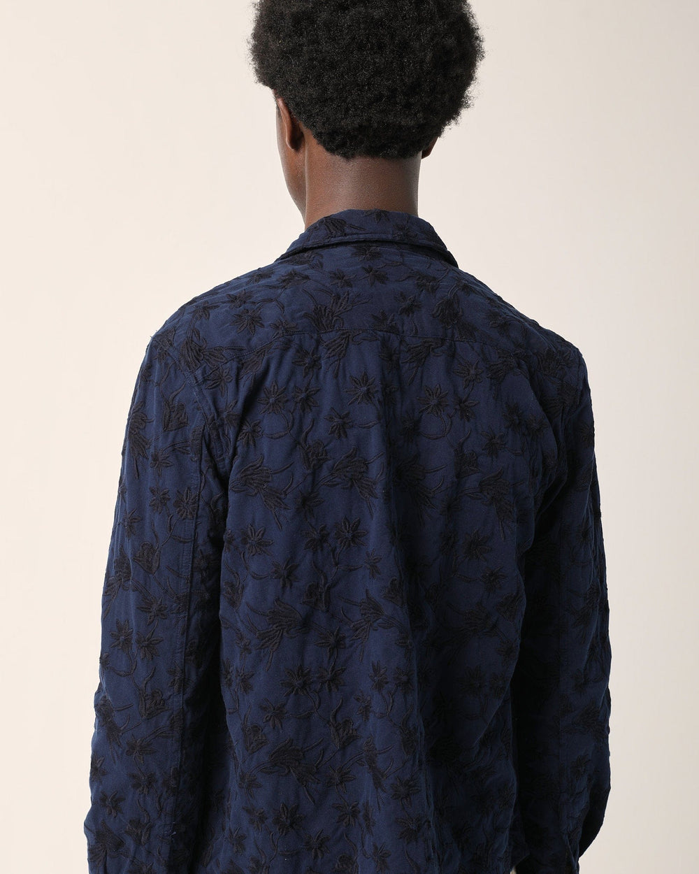 Floral Embroidered Zip Jacket - Midnight-Zip Shirt-Corridor-Corridor
