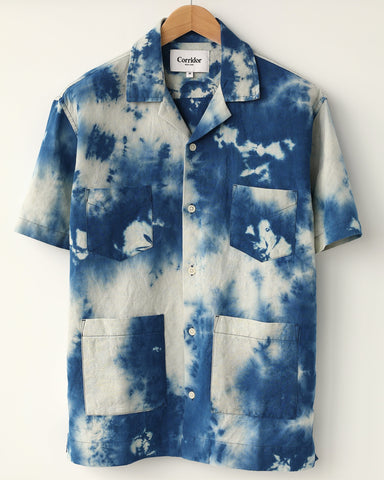 Tie Dye Linen Summer Shirt
