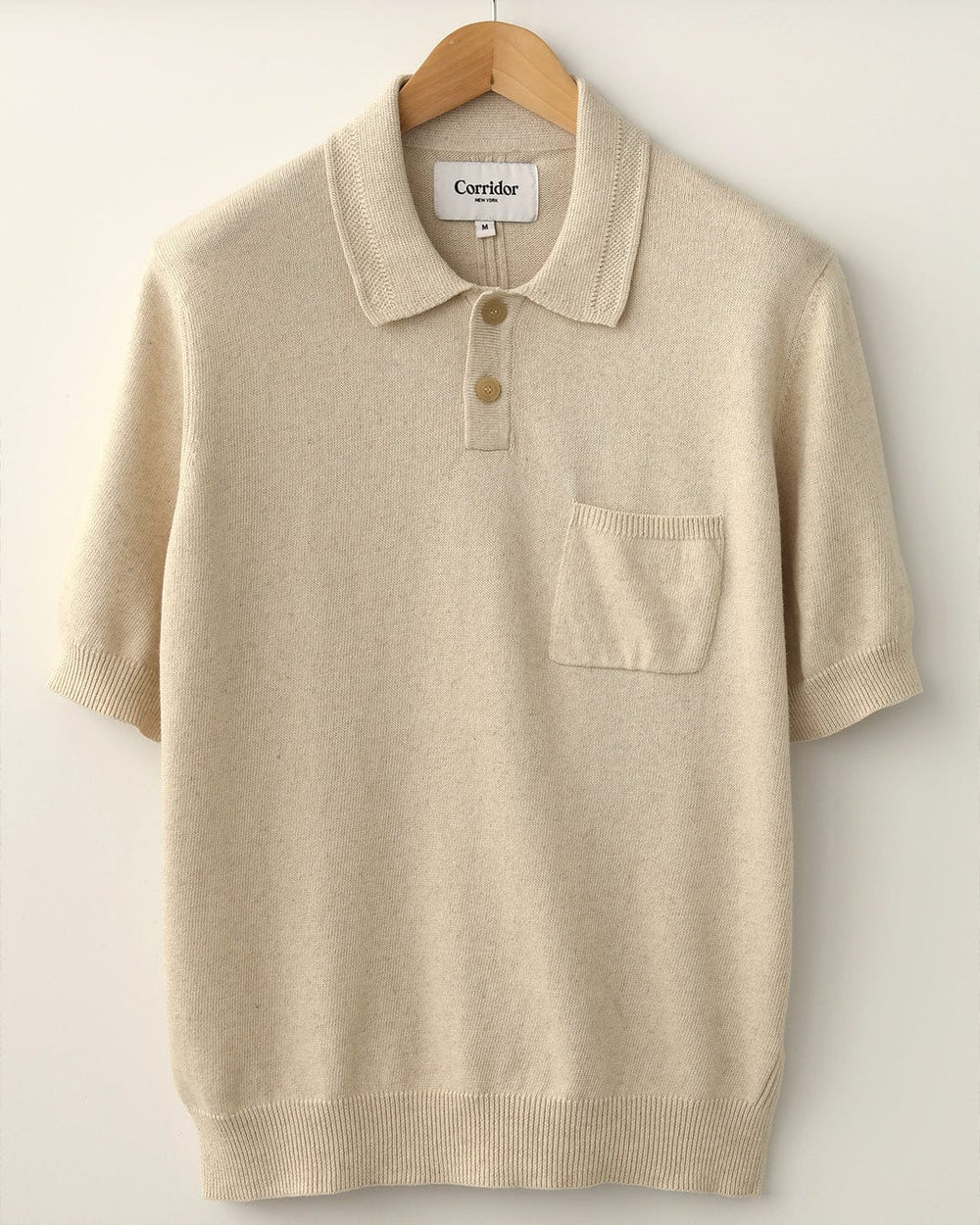 Knit Slouchy Polo - Natural-Knit Polo-Corridor-Corridor