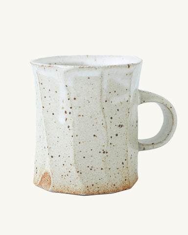 Facet Mug - Spotty White