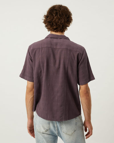 Washed Dobby SS - Purple-SS Camp w/ 1 Chest Pocket-Ekviraa Designs-Corridor