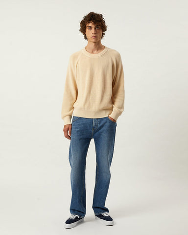 Ribbed Cotton Crewneck - Natural